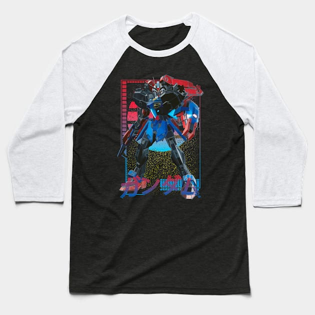 Hype Strike Gundam Baseball T-Shirt by gblackid